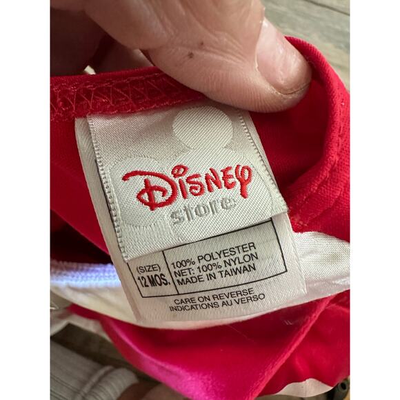 Disney store Girls' Red White Minnie Mouse Costume Polka Dot Dress Size 12 Month - Picture 4 of 6